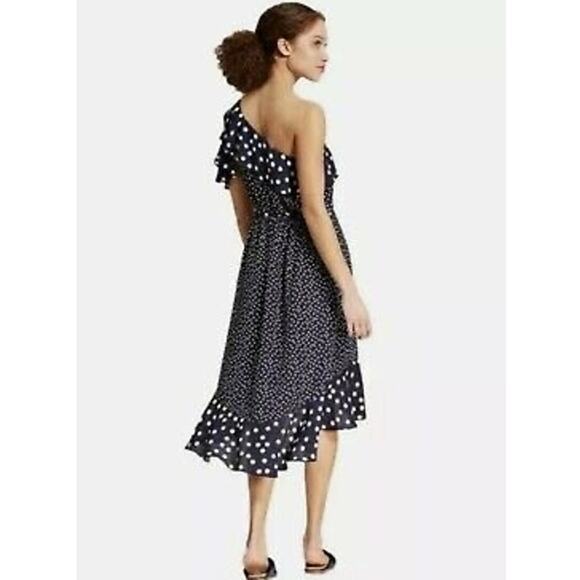 A NEW DAY Women's Polka Dot One Shoulder Midi Dress SZ L - Picture 6 of 13